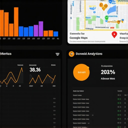 An analytics dashboard displaying Google Maps rankings, reviews, and engagement metrics for North Las Vegas businesses.