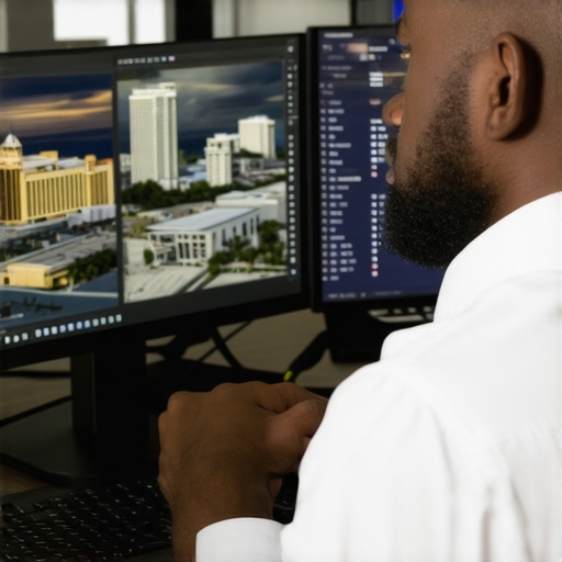 Expert analyzing local SEO strategies Business professional reviewing local SEO and Google Maps ranking strategies in North Las Vegas