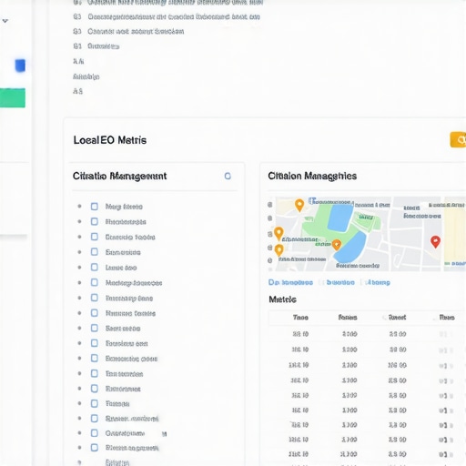 Local SEO Tools Dashboard Screenshot of local SEO analysis software showing Google Maps ranking data and citation status.