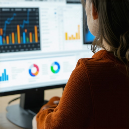 Managing Local SEO Tools for Long-Term Success Person analyzing local SEO performance dashboards on a computer screen, emphasizing ongoing Google Maps optimization.