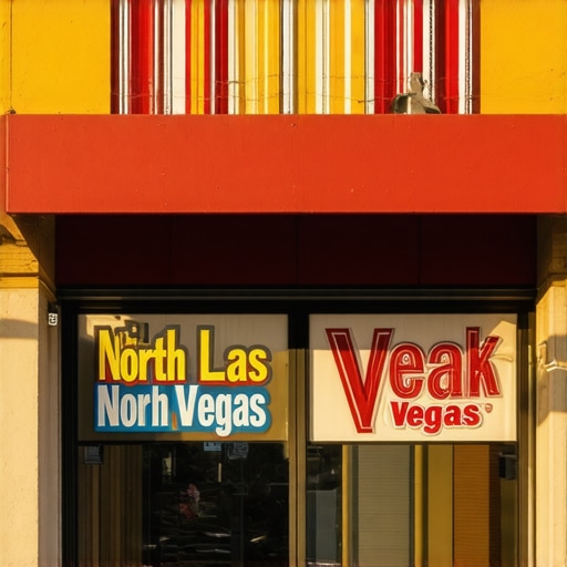 Bright storefront in North Las Vegas with clear signage and busy street