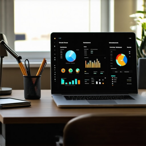 SEO Tools for Local Business Optimization in North Las Vegas Desk setup with SEO analytics tools showing local SEO performance for North Las Vegas businesses.