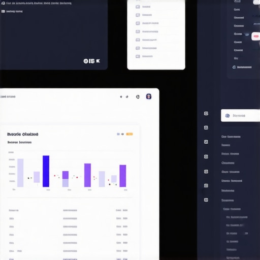 Screenshots of SEO analytics dashboards and review management software