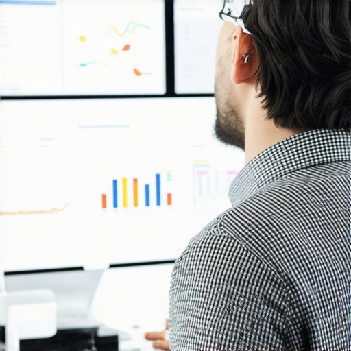 Business owner monitoring SEO tools and analytics for local business