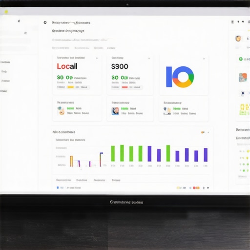 Google My Business dashboard showing local SEO metrics with North Las Vegas landmarks