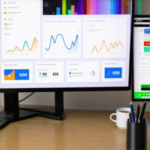 A person analyzing SEO performance charts on a computer screen