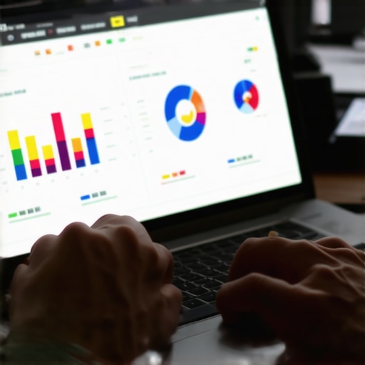 Person analyzing SEO dashboards on a laptop for local business optimization