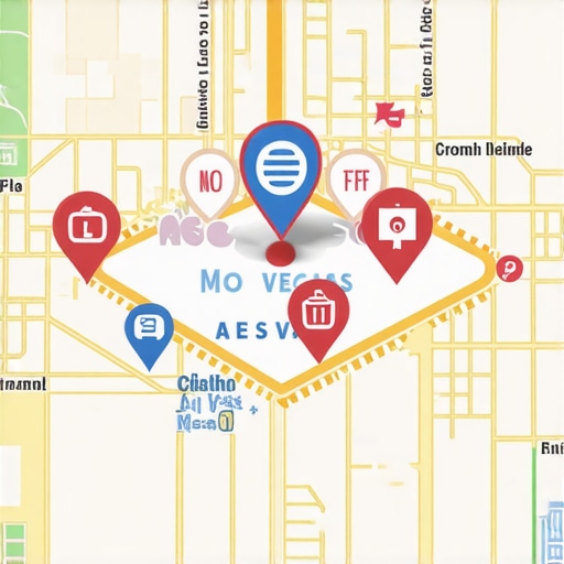 Map of North Las Vegas showing local business locations and SEO indicators.
