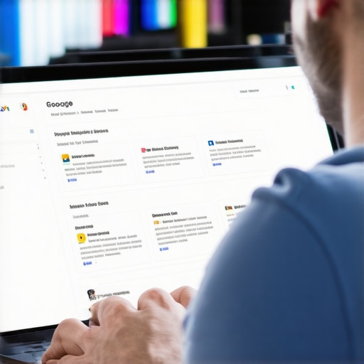 Person working on GMB profile optimization for local SEO