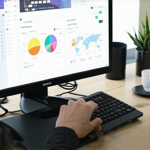 SEO tools in action for North Las Vegas businesses Person analyzing local SEO data on computer for North Las Vegas